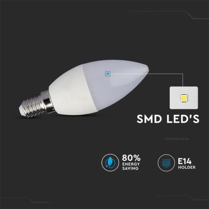 LED-pære dæmpbar RGB-farver E14/4,8W/230V 4000K + fjernbetjening